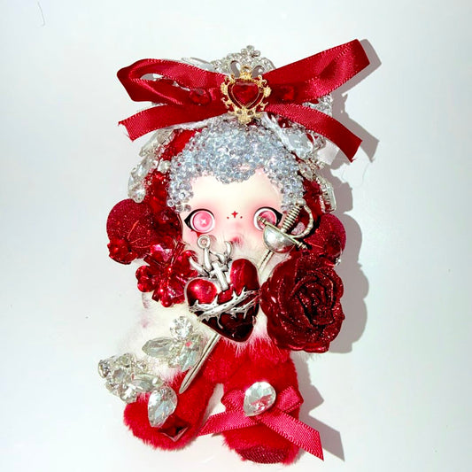 Secret*Symphony of Wishes - Skull Panda Winter Symphony Handmade Diamond Plush Doll
