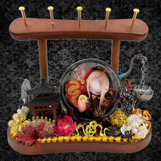 【20%OFF】Wooden Key Holder Stand with Cream Glue Doll DIY - Kosbling Handmade Blind Bag