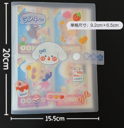 Blind box card organizer, four-compartment large capacity, 3-inch instant photo card and business card collector's album