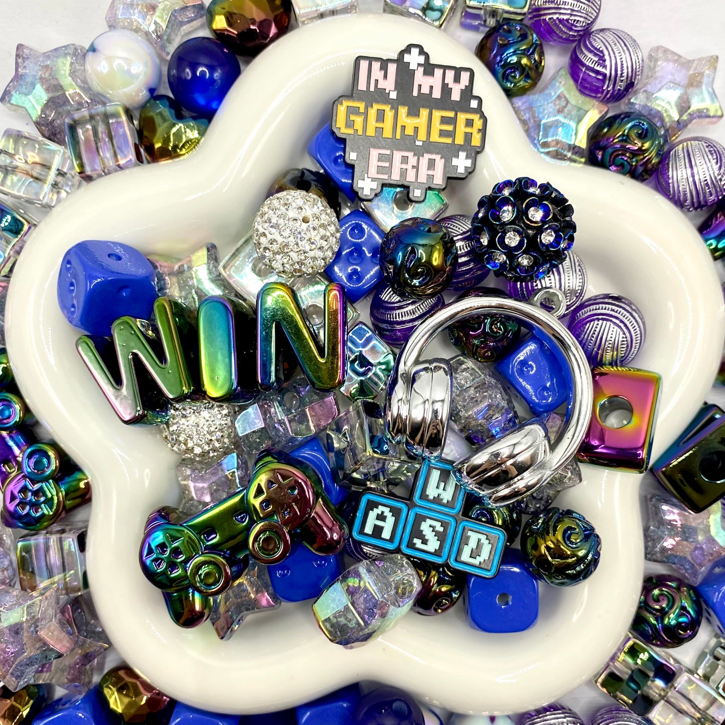 16mm Keychain/Pen Making DIY Beads Mix – 16/20mm Silicone, Resin & Acrylic Beads