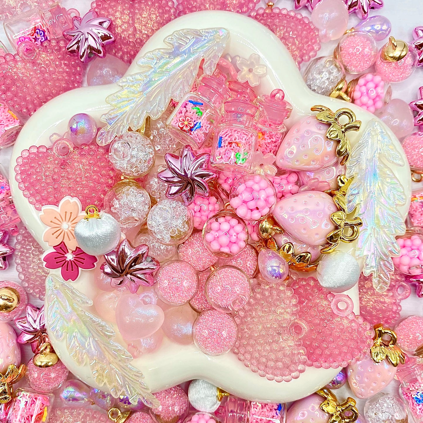16mm Car Hanger/Ornament Making Beads Mix – 16mm Beads with Hooks, Acrylic/Resin/Glass Beads