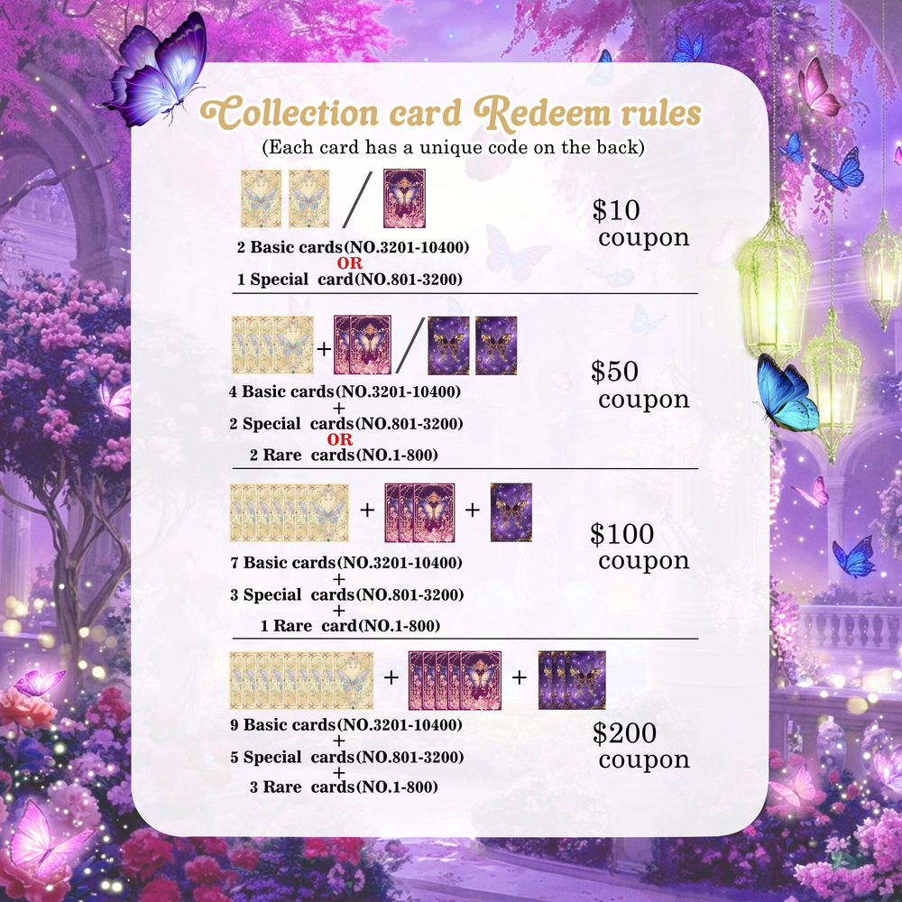 【NEW】3RD Generation KOSBLING BUTTERFLY COLLECTION CARDS