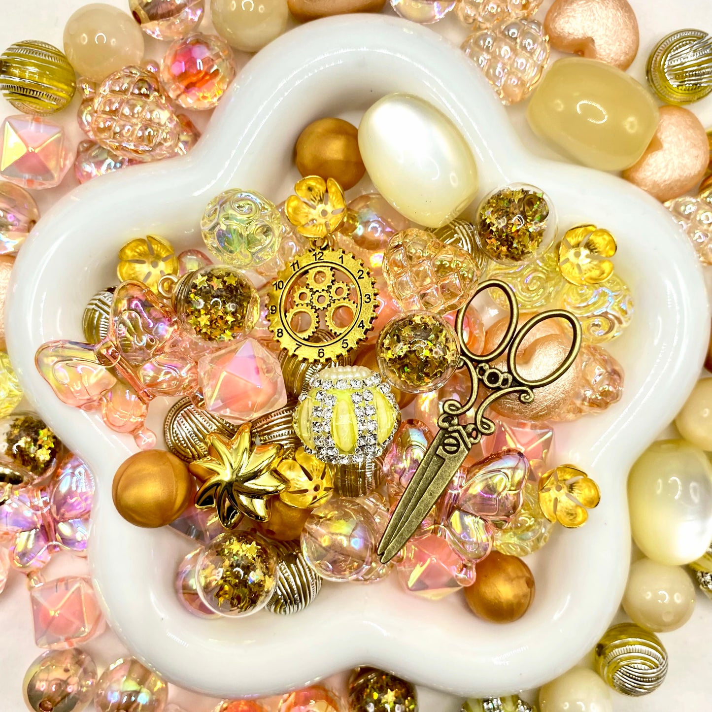 16mm Keychain/Pen Making DIY Beads Mix – 16/20mm Silicone, Resin & Acrylic Beads