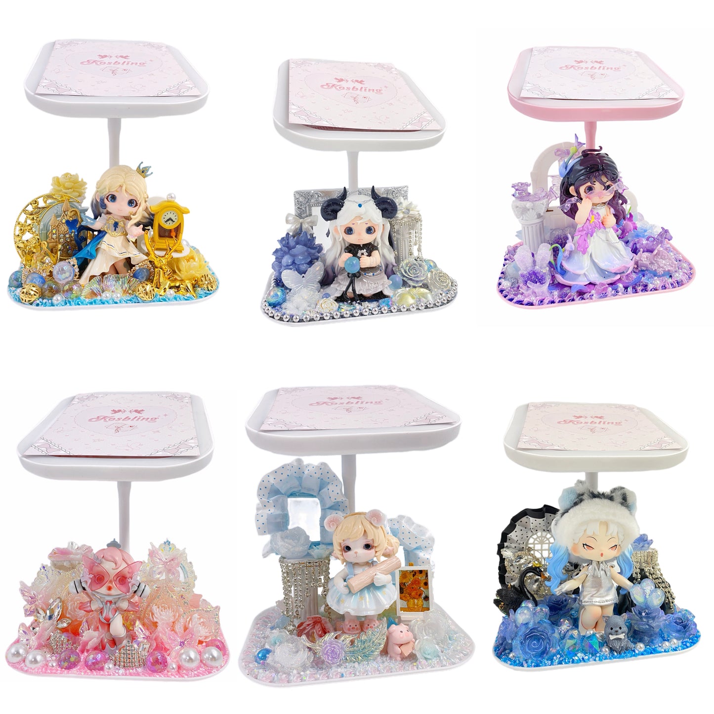 【20%OFF】Handmade Lighting Makeup Mirror with Cream Glue, Doll DIY - Kosbling Blind Bag