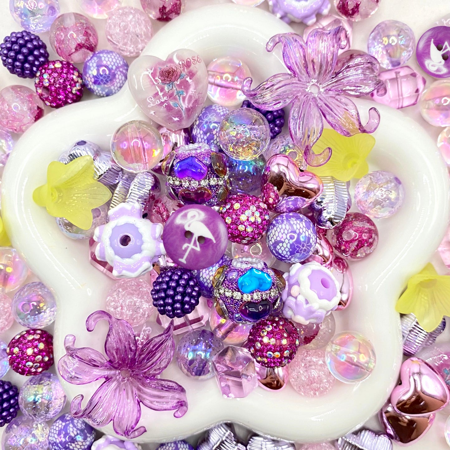 16mm Keychain/Pen Making DIY Beads Mix – 16/20mm Silicone, Resin & Acrylic Beads