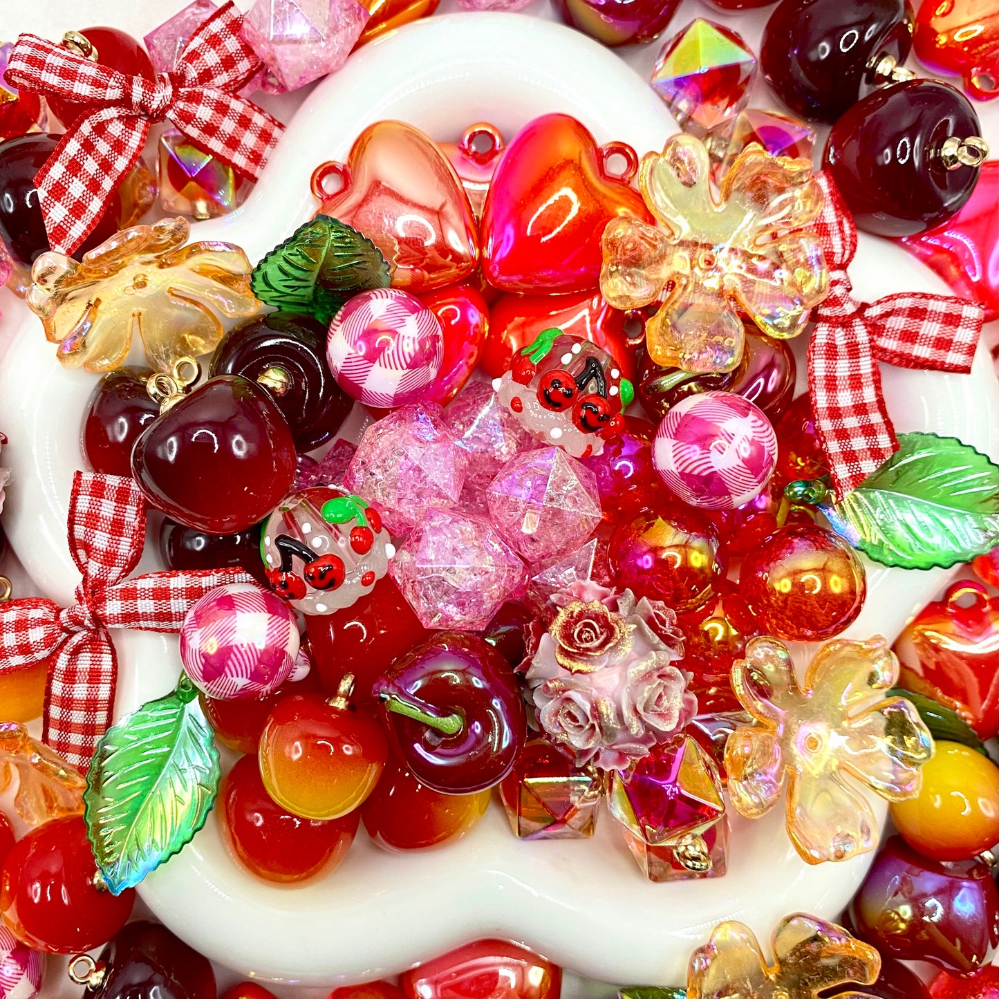 16mm Car Hanger/Ornament Making Beads Mix – 16mm Beads with Hooks, Acrylic/Resin/Glass Beads