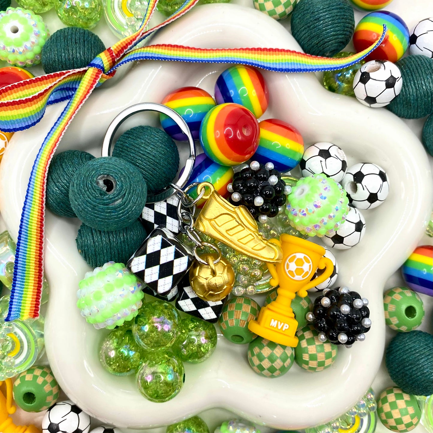 16mm Keychain/Pen Making DIY Beads Mix – 16/20mm Silicone, Resin & Acrylic Beads