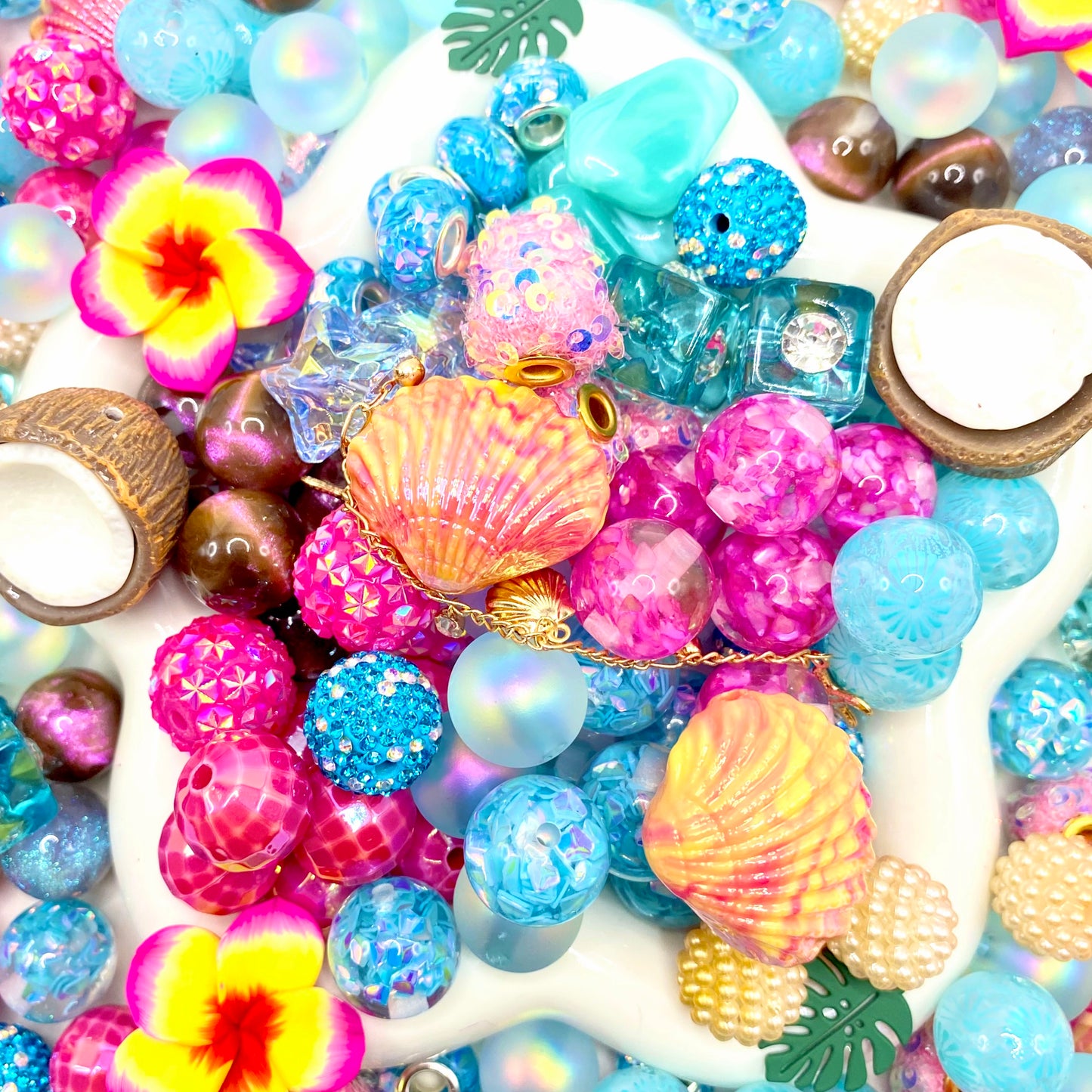 16mm Keychain/Pen Making DIY Beads Mix – 16/20mm Silicone, Resin & Acrylic Beads