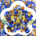 Jewelry Making Beads Mix for DIY Jewelry & Crafts – 8/10/12mm Glass, Resin & Metal Beads
