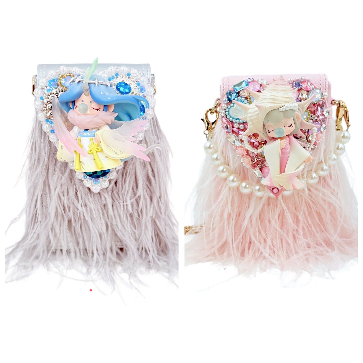 【20%OFF ONLY】Handmade Heart-Shaped Crossbody Phone Bag With Diamond Doll DIY-Kosbling Blind Bag