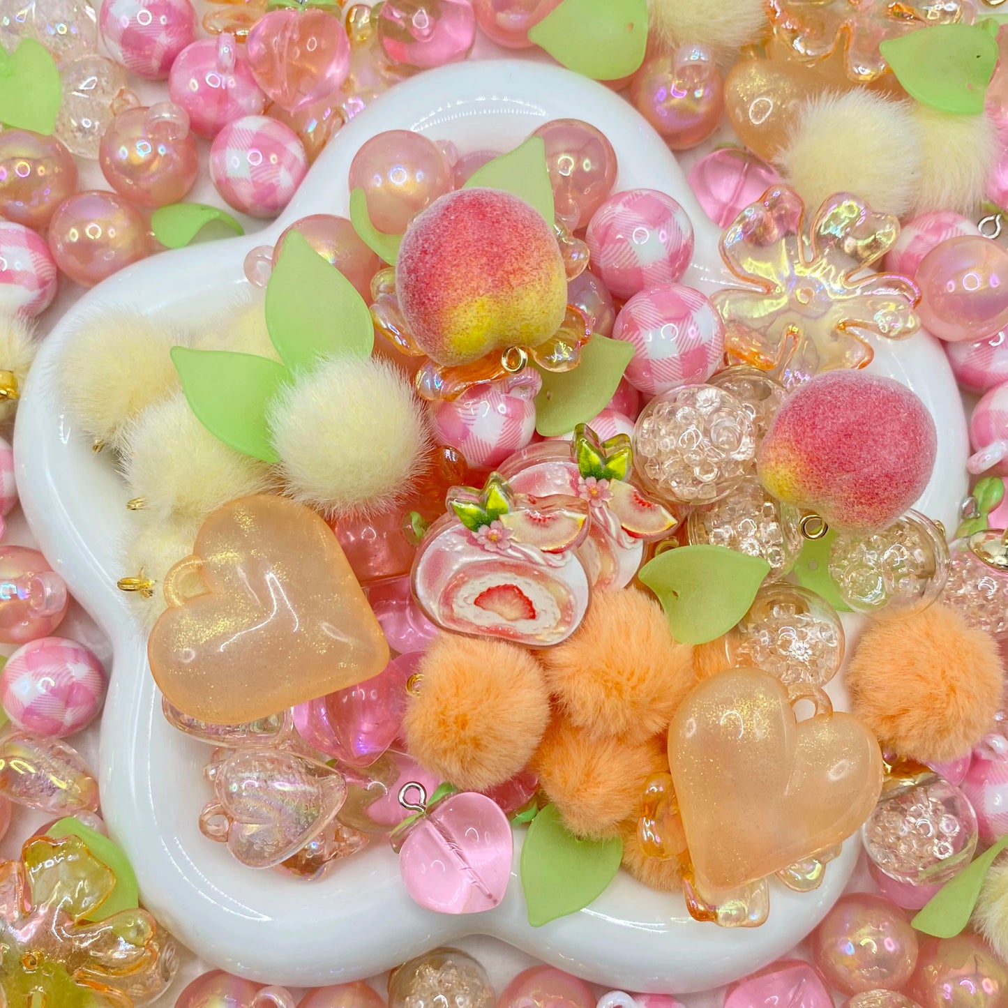 16mm Car Hanger/Ornament Making Beads Mix – 16mm Beads with Hooks, Acrylic/Resin/Glass Beads