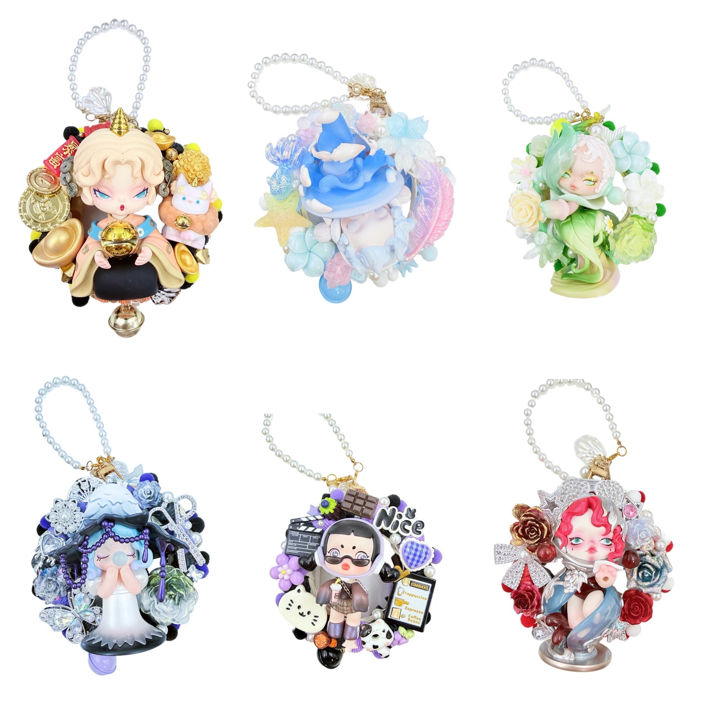 【20% OFF ONLY】Handmade Rattan Ring Car Mirror Pendant With Cream Glue, Doll DIY – Kosbling Handmade Blind Bag