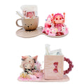 Handmade Ceramic Tea Cup and Plate with Cream Glue Doll DIY - Kosbling Blind Bag