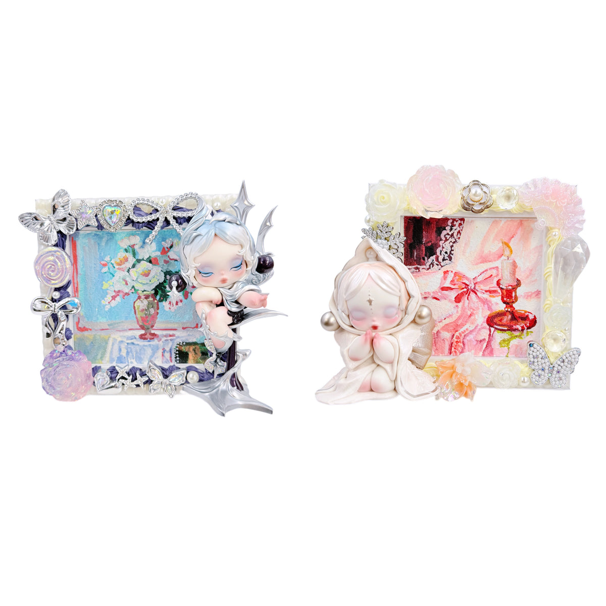 【20% OFF ONLY】Handmade Painted Photo Frame With Cream Glue, Doll DIY - Kosbling Handmade Blind Bag
