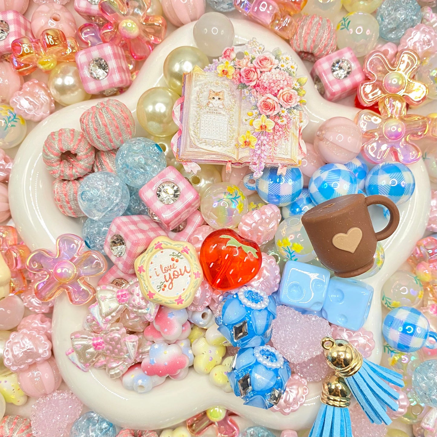 16mm Keychain/Pen Making DIY Beads Mix – 16/20mm Silicone, Resin & Acrylic Beads