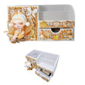【20%OFF ONLY】Handmade Golden Rhinestone Desk Organizer with Drawer Doll DIY-Kosbling Blind Bag