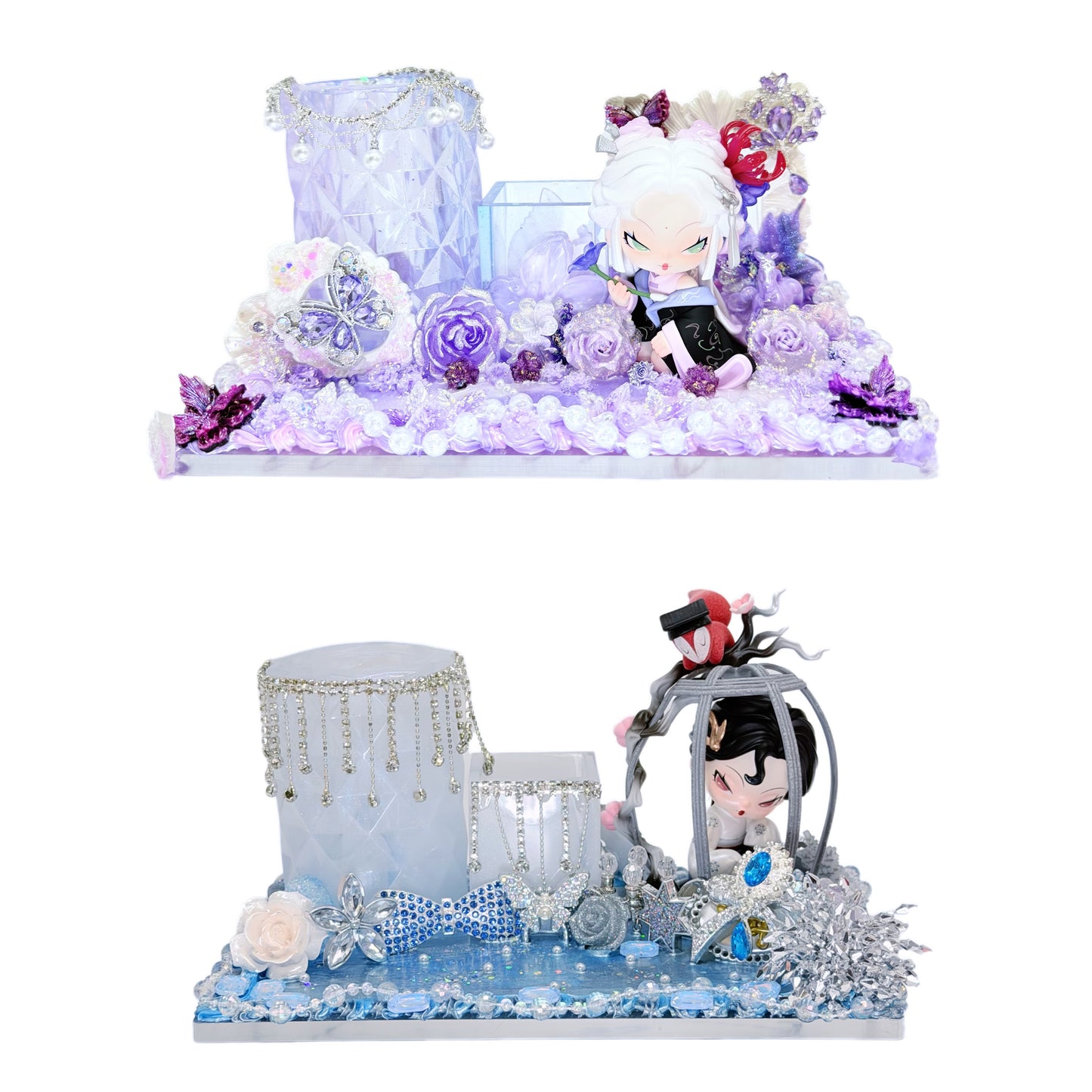 【20%OFF ONLY】Handmade Resin Acrylic  Desk Organizer With Cream Glue  - Kosbling Handmade Blind Bag
