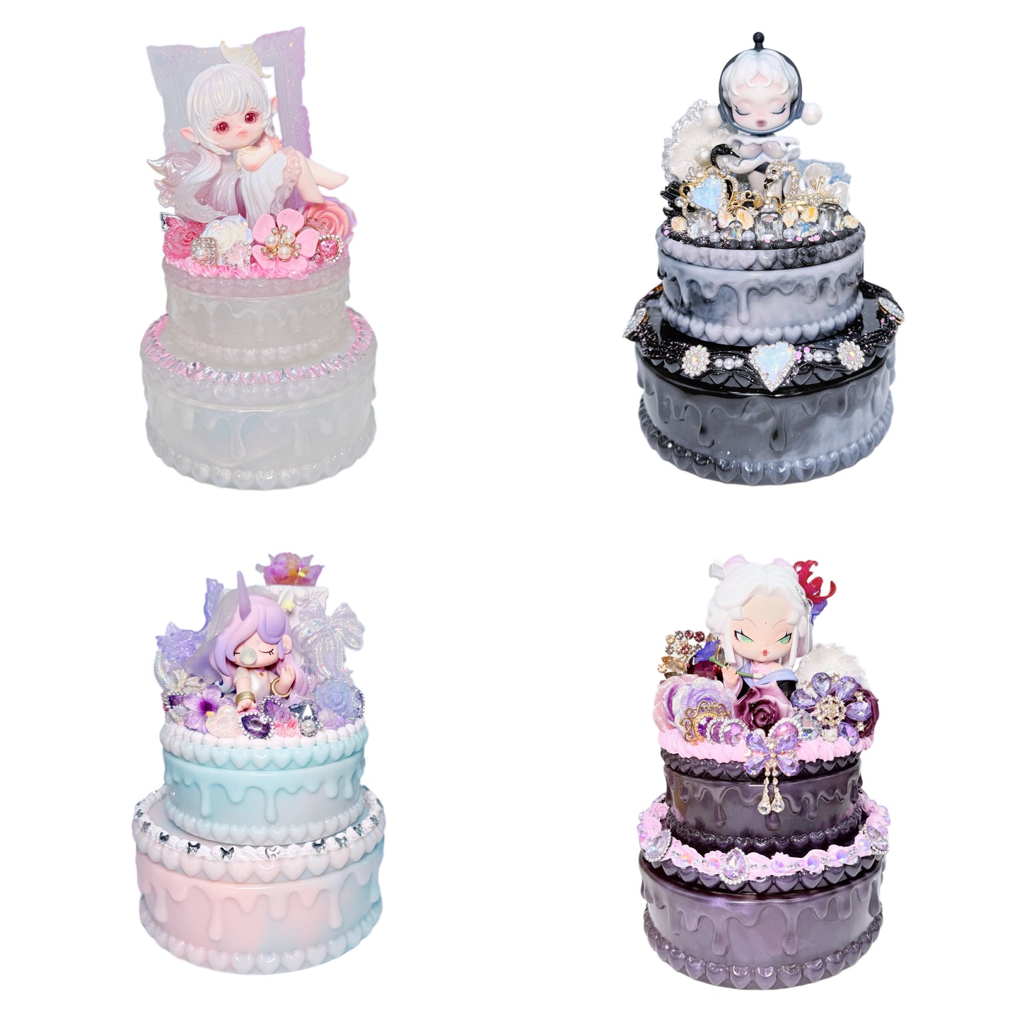 Handmade Resin Cake Box With Cream Glue - Kosbling Handmade Blind Bag