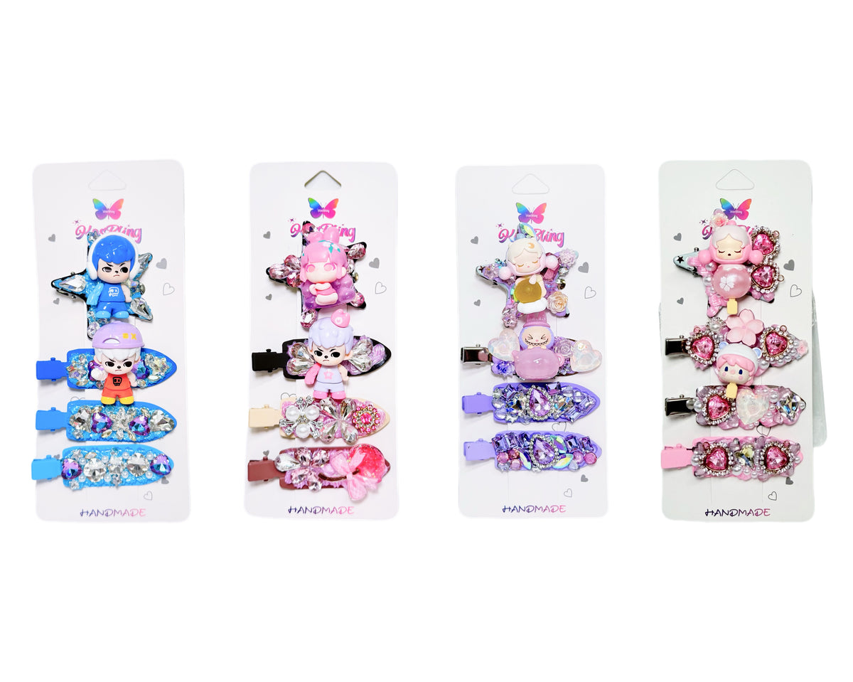 【20% OFF ONLY】Handmade Hair Clip Set with Cream Glue Doll DIY - Kosbling Blind Bag