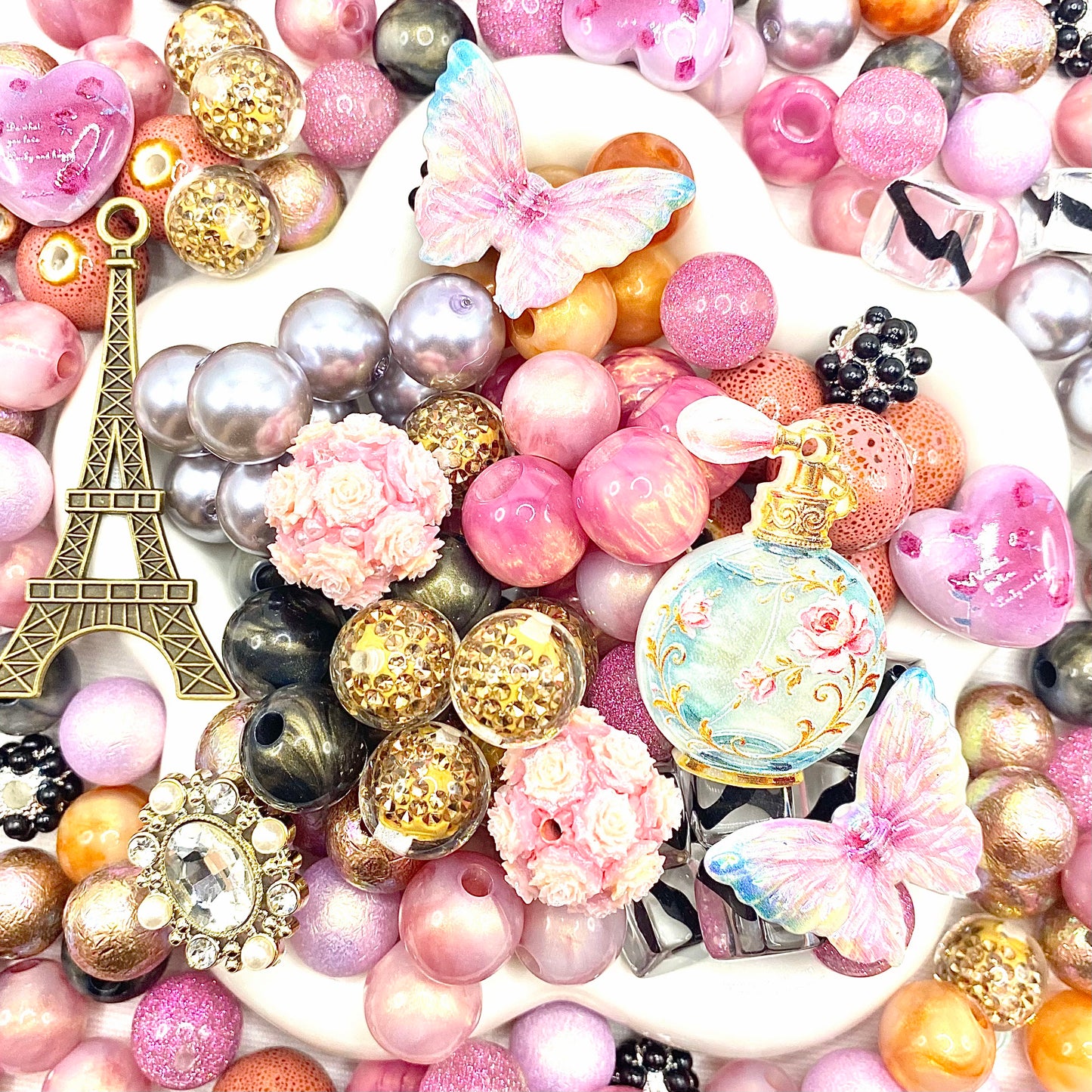 16mm Keychain/Pen Making DIY Beads Mix – 16/20mm Silicone, Resin & Acrylic Beads