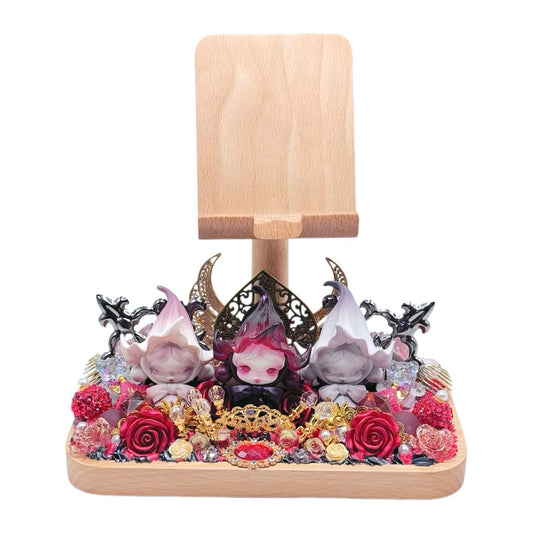 【20%OFF ONLY】Handmade Wooden Cell Phone Stand with Cream Glue Blind Bag - Kosbling Doll DIY