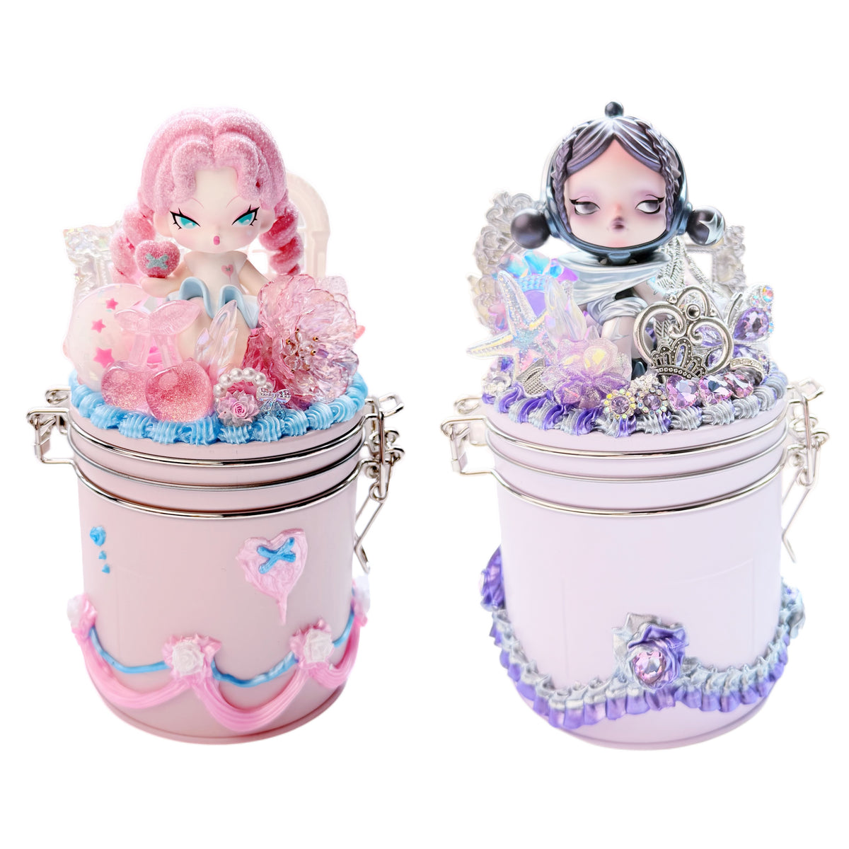 【20% OFF ONLY】Handmade Iron Craft Airtight Storage Jar with Cream Glue Doll DIY - Kosbling Blind Bag