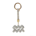 12 Constellation Diamond Bag Pendant Keychain