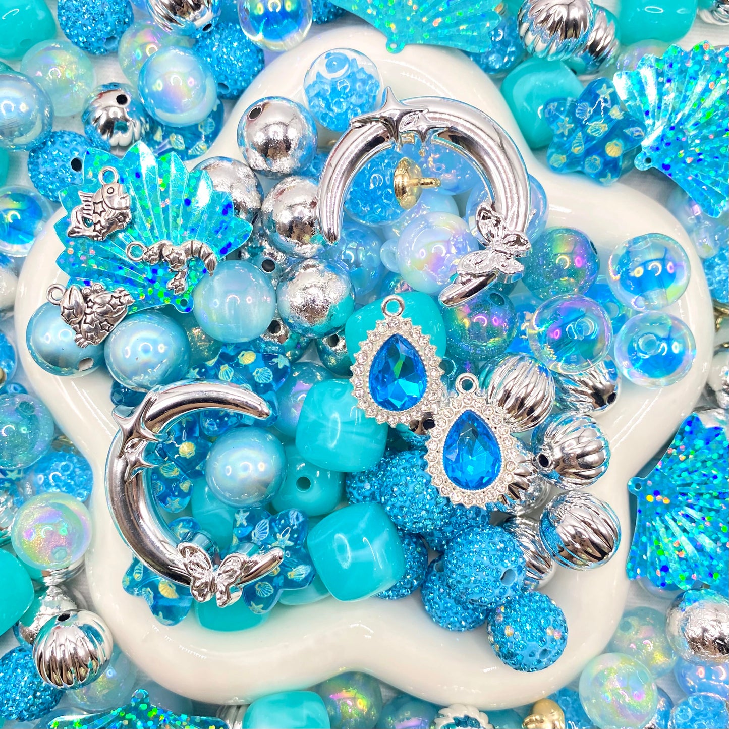 16mm Keychain/Pen Making DIY Beads Mix – 16/20mm Silicone, Resin & Acrylic Beads