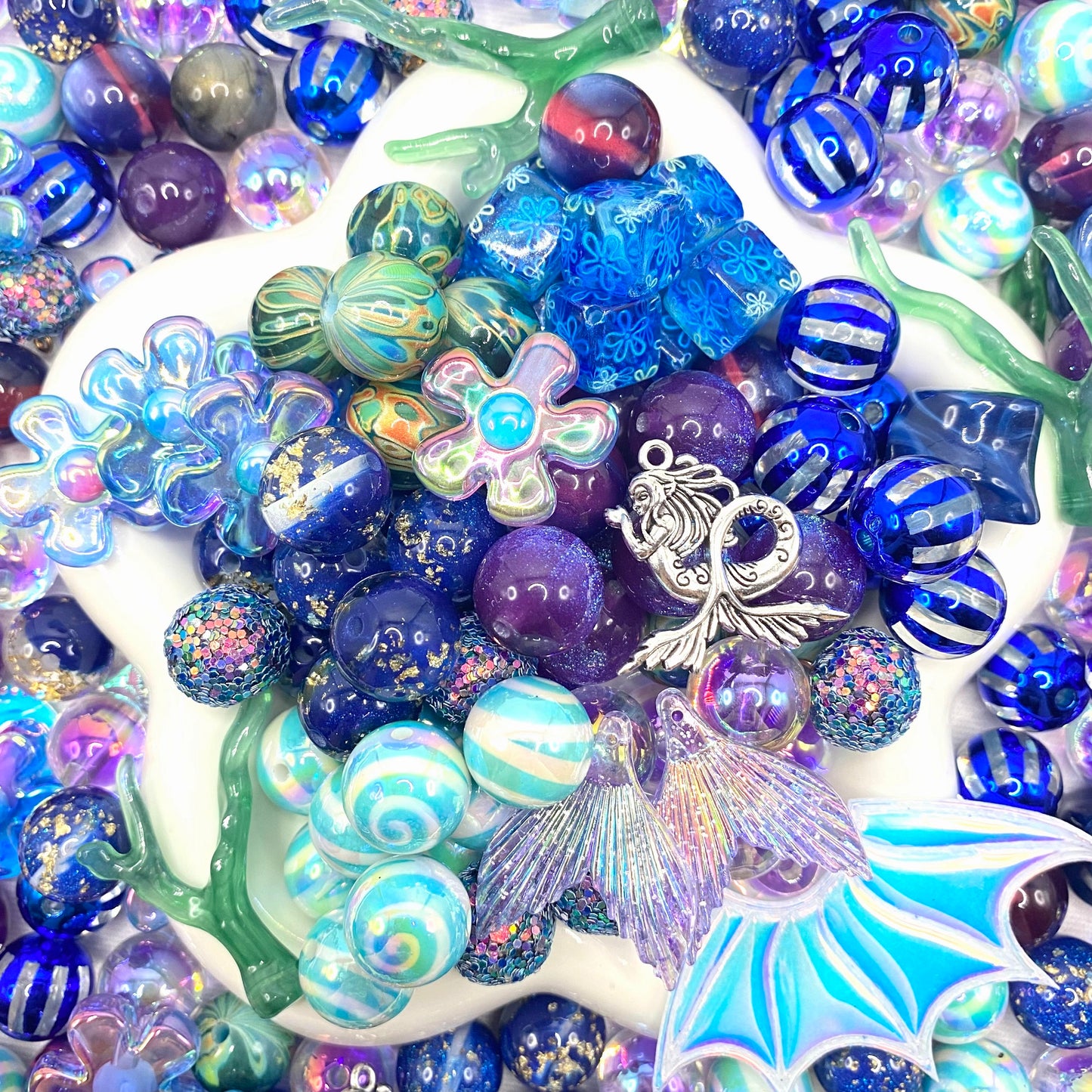 16mm Keychain/Pen Making DIY Beads Mix – 16/20mm Silicone, Resin & Acrylic Beads