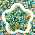Jewelry Making Beads Mix for DIY Jewelry & Crafts – 8/10/12mm Glass, Resin & Metal Beads
