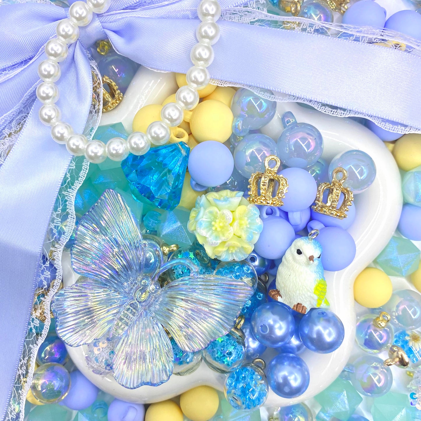 16mm Car Hanger/Ornament Making Beads Mix – 16mm Beads with Hooks, Acrylic/Resin/Glass Beads