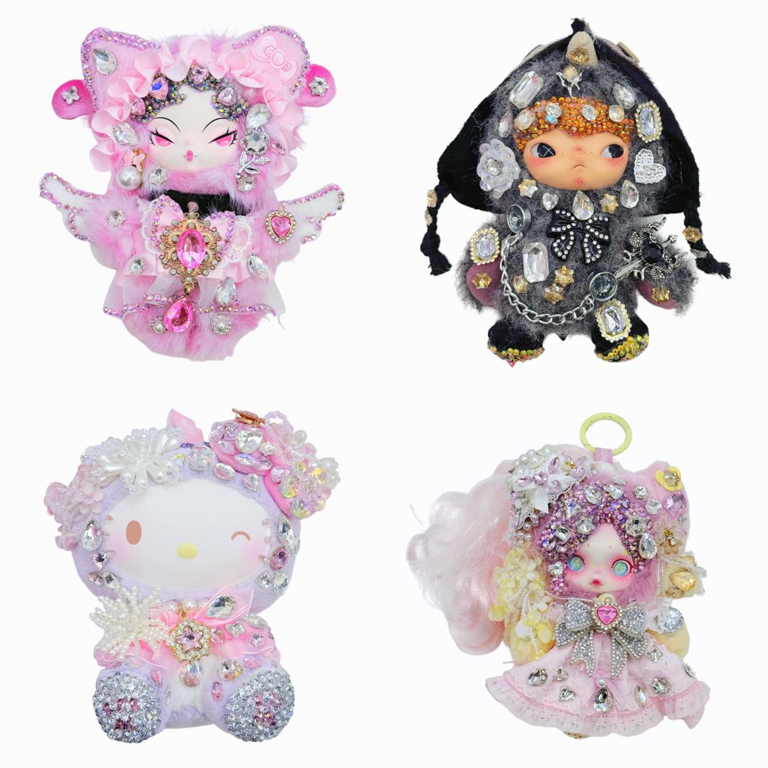 Diamond Glitter Rhinestone Soft Vinyl Doll Diy - Kosbling Handmade Blind Bag