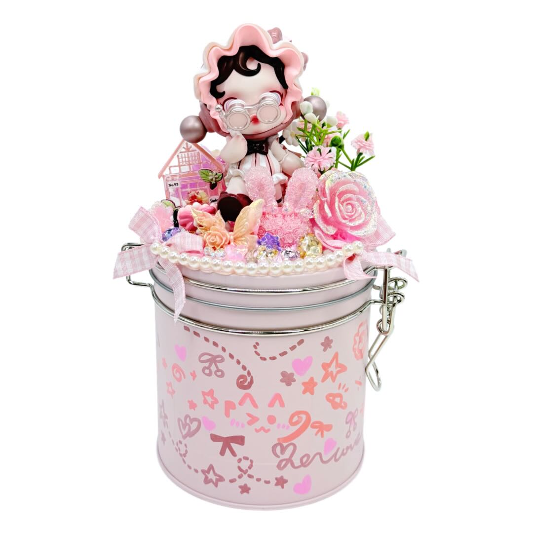 【20% OFF ONLY】Handmade Iron Craft Airtight Storage Jar with Cream Glue Doll DIY - Kosbling Blind Bag