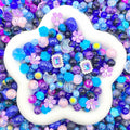 Jewelry Making Beads Mix for DIY Jewelry & Crafts – 8/10/12mm Glass, Resin & Metal Beads