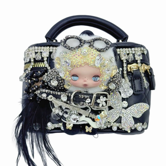 【20% OFF ONLY】Handmade Small Handbag Diamond Glitter Rhinestone Soft Vinyl Doll Diy - Kosbling Handmade Blind Bag