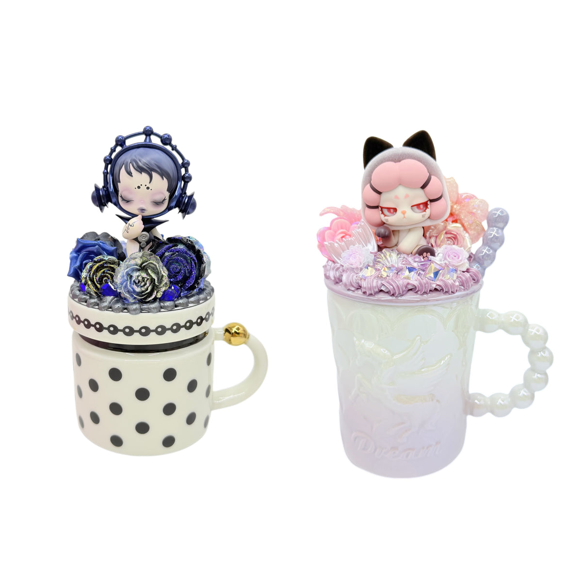 【20% OFF ONLY】Handmade Ceramic Mug with Cream Glue Doll Diy - Kosbling Handmade Blind Bag
