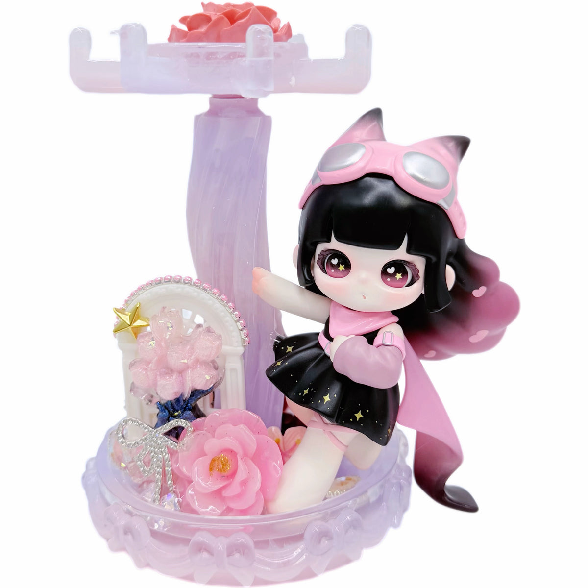 【20% OFF ONLY】Handmade Epoxy Resin Rotating Stand with Resin Display Stand with Doll Diy - Kosbling HandmadeBlind Bag