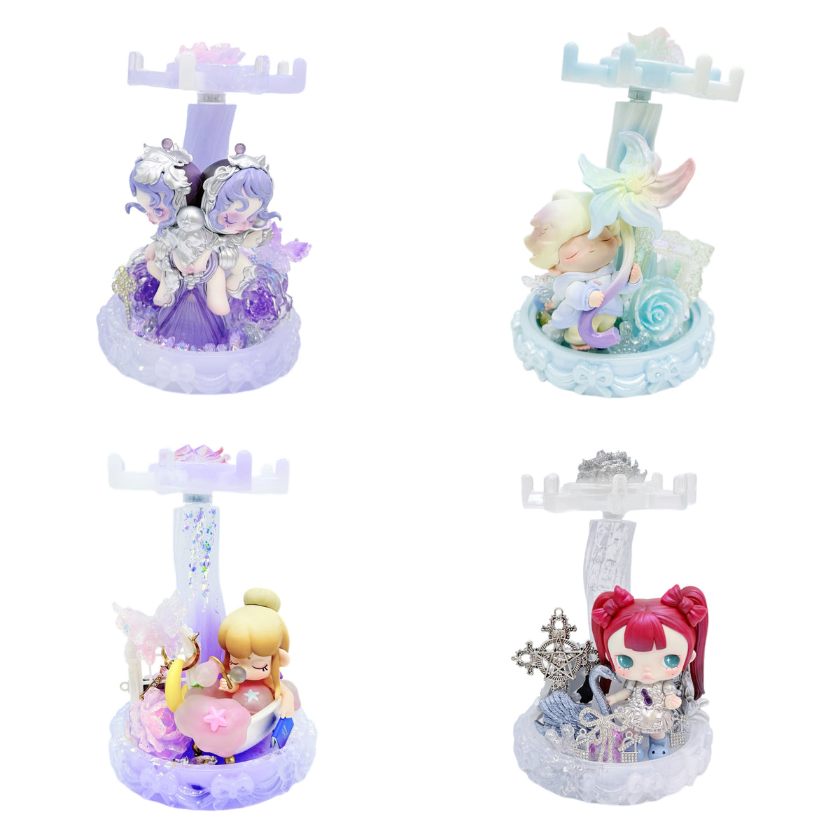 【20% OFF ONLY】Handmade Epoxy Resin Rotating Stand with Resin Display Stand with Doll Diy - Kosbling HandmadeBlind Bag