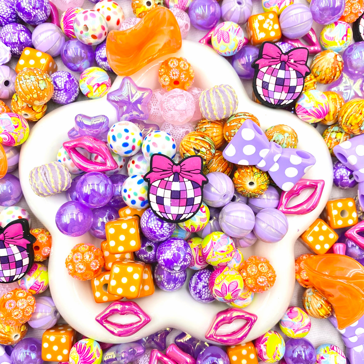 16mm Keychain/Pen Making DIY Beads Mix – 16/20mm Silicone, Resin & Acrylic Beads