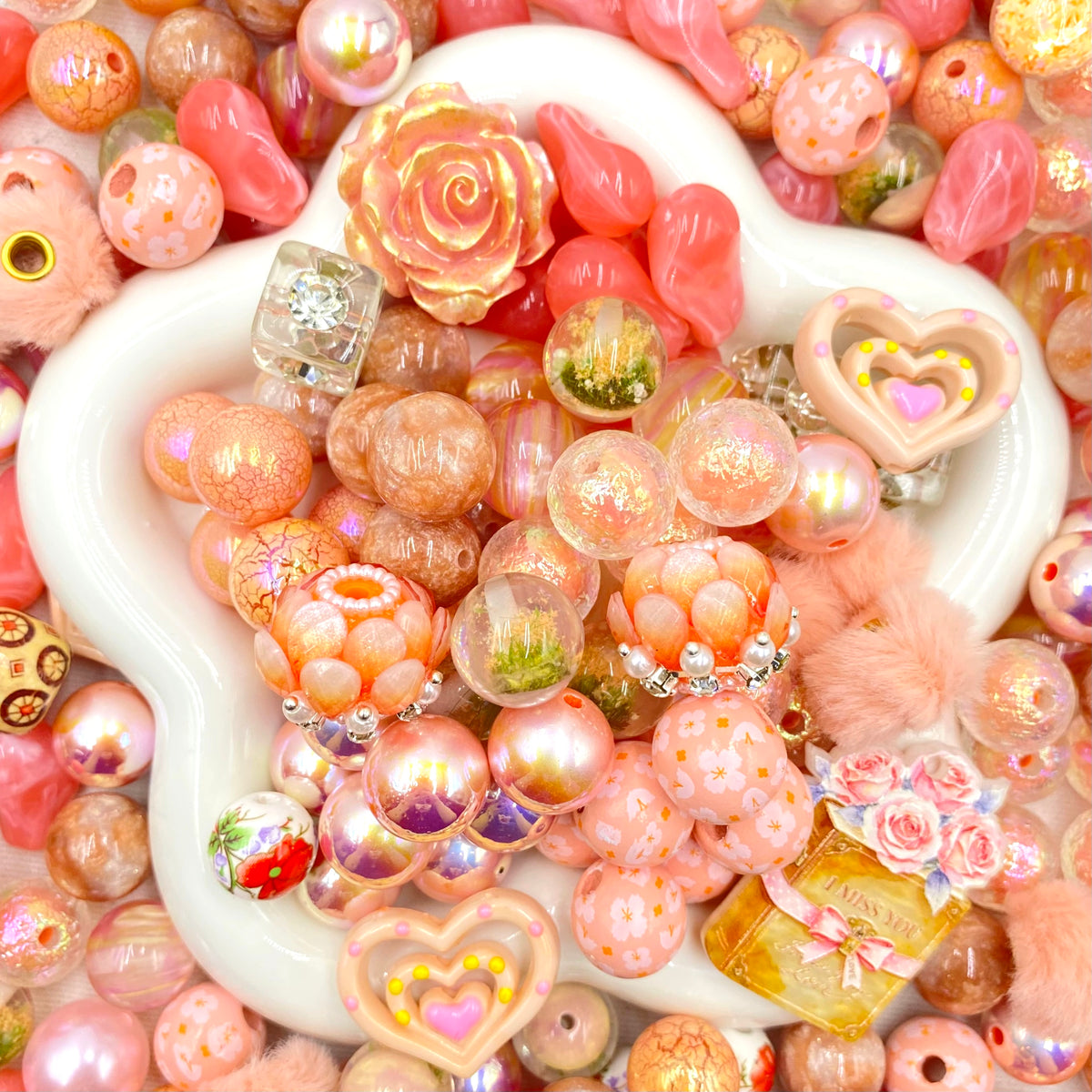 16mm Keychain/Pen Making DIY Beads Mix – 16/20mm Silicone, Resin & Acrylic Beads