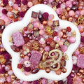 Jewelry Making Beads Mix for DIY Jewelry & Crafts – 8/10/12mm Glass, Resin & Metal Beads