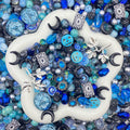 Jewelry Making Beads Mix for DIY Jewelry & Crafts – 8/10/12mm Glass, Resin & Metal Beads
