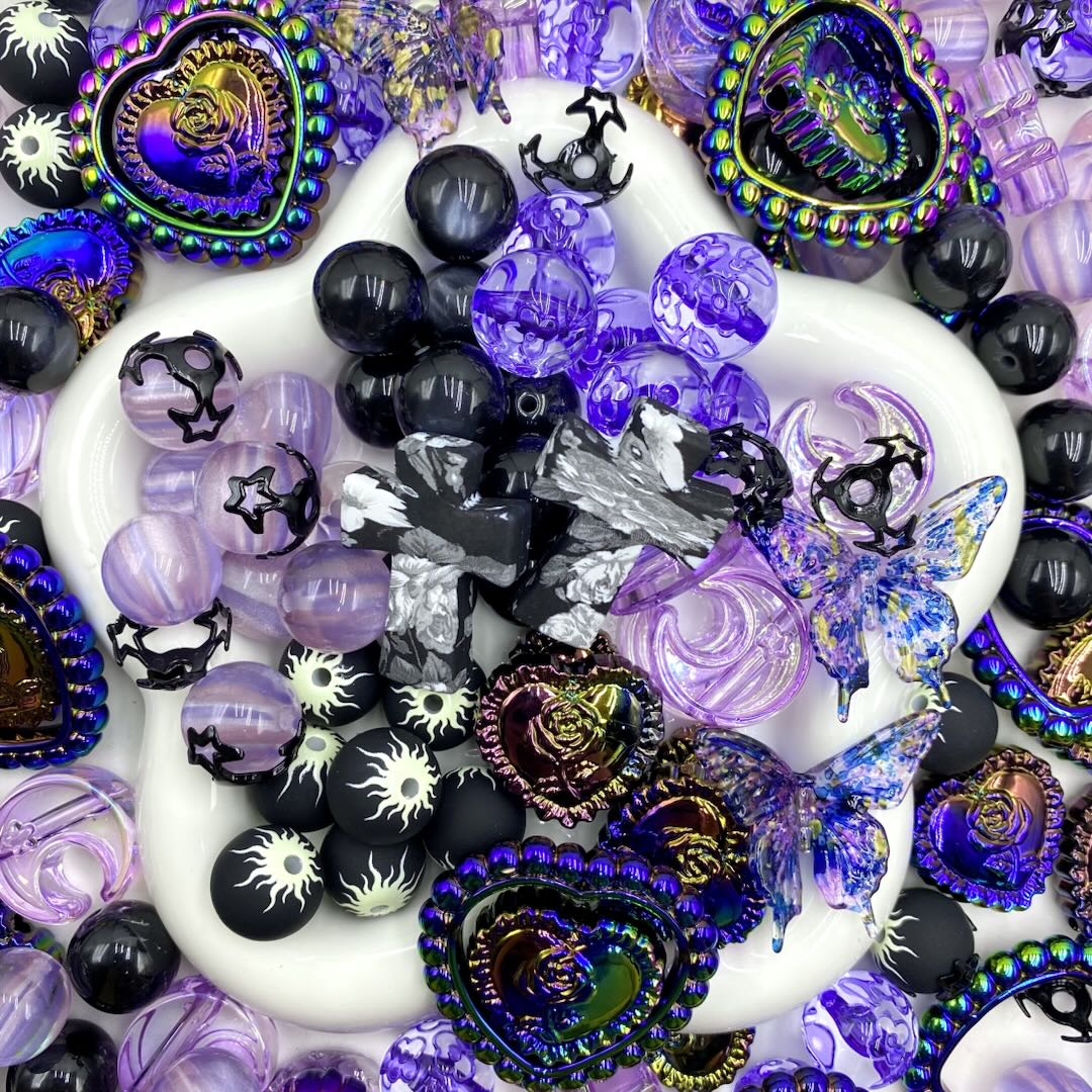 16mm Keychain/Pen Making DIY Beads Mix – 16/20mm Silicone, Resin & Acrylic Beads