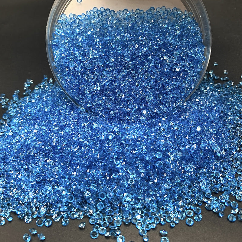 3mm(0.12 in) Blue Diamond Pointyback Transparent Resin Rhinestone (No Luminous) - 11 Colors