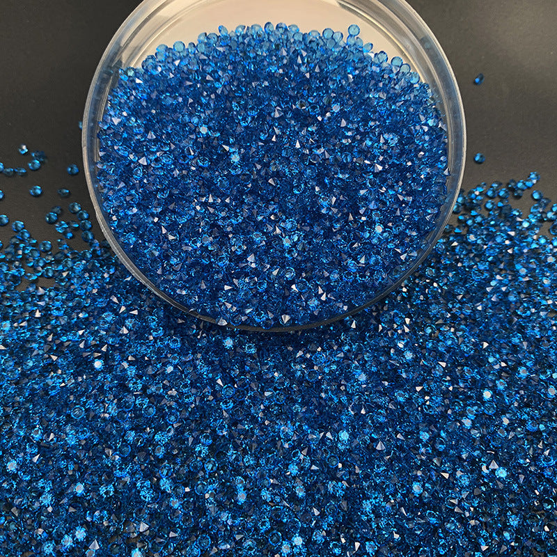 3mm(0.12 in) Blue Diamond Pointyback Transparent Resin Rhinestone (No Luminous) - 11 Colors