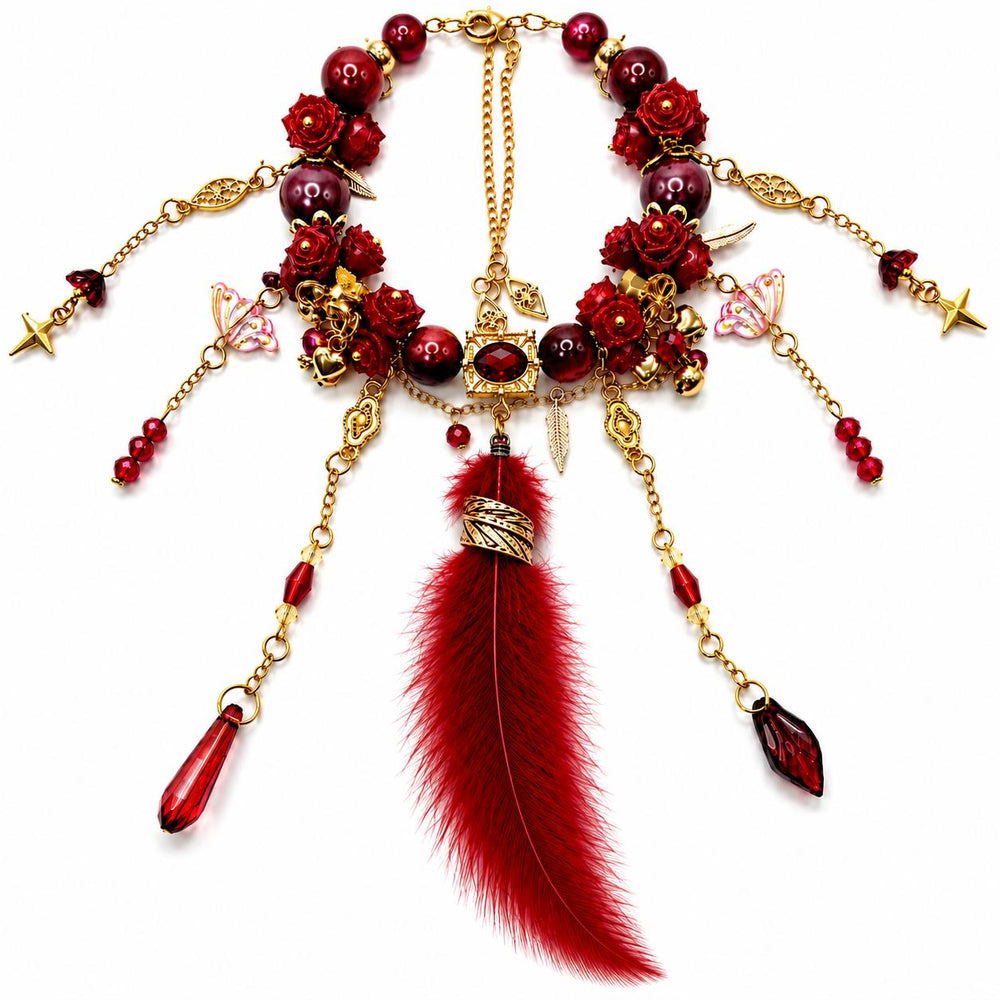 Handmade Floral Bracelets - Feather  KJ1
