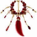 Handmade Floral Bracelets - Feather  KJ1