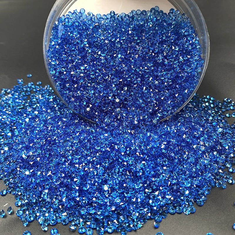 3mm(0.12 in) Blue Diamond Pointyback Transparent Resin Rhinestone (No Luminous) - 11 Colors