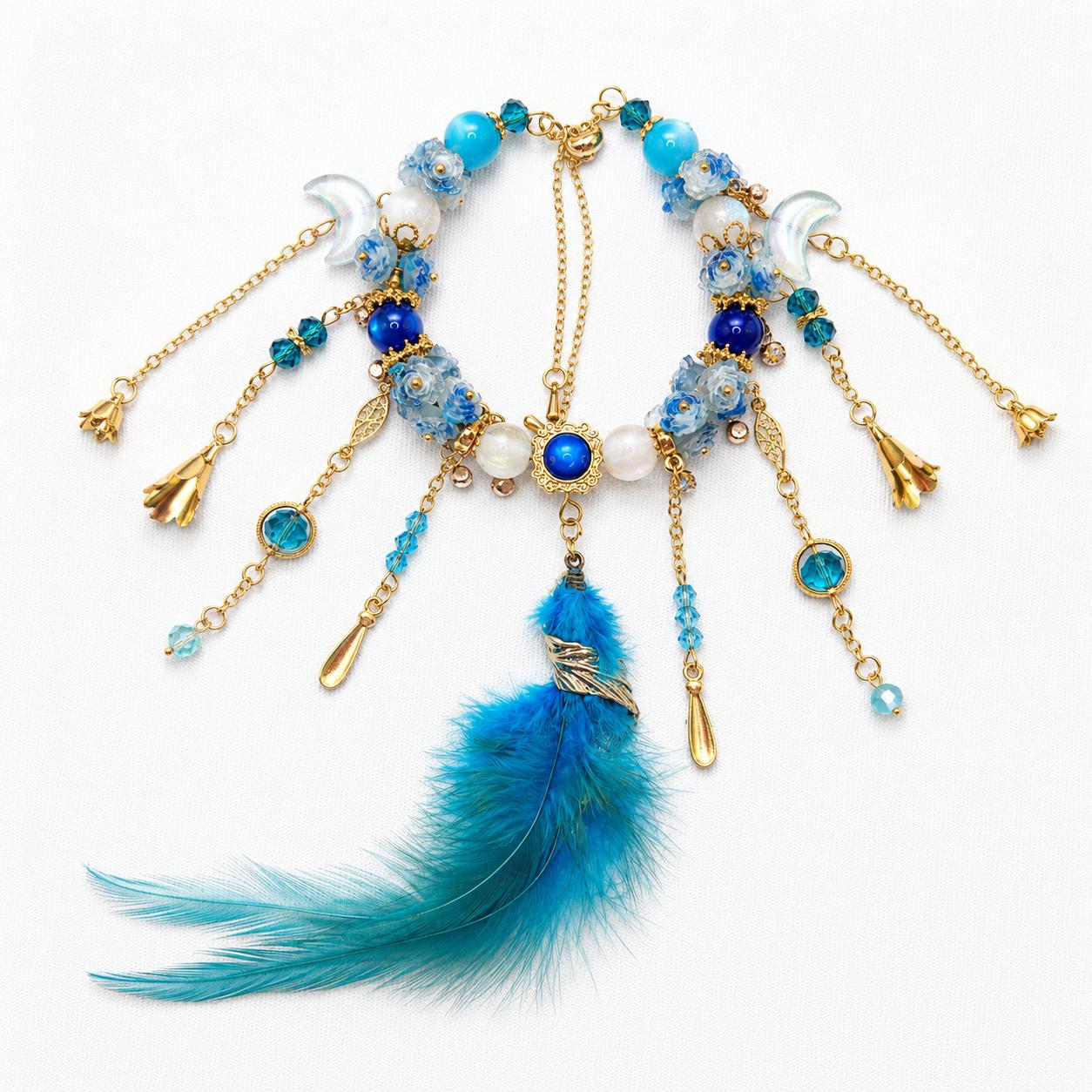 Handmade Floral Bracelets - Feather  KJ1