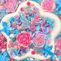 【Buy One Get Equal Volume for Free】Pink &Blue Nail Charm+Rose Mix-glow(Miki)- FC1